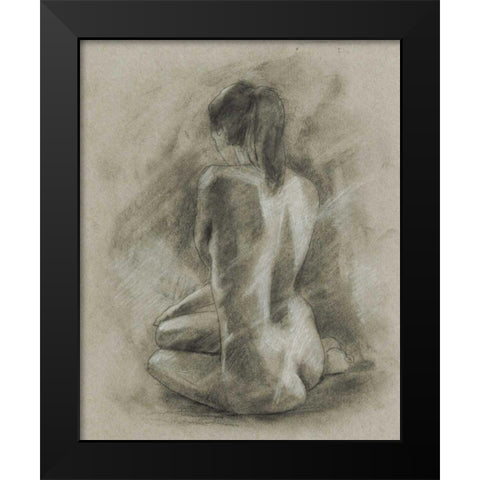 Charcoal Figure Study II Black Modern Wood Framed Art Print by Harper, Ethan