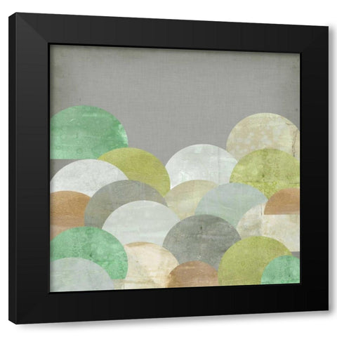 Scalloped Landscape II Black Modern Wood Framed Art Print with Double Matting by Goldberger, Jennifer