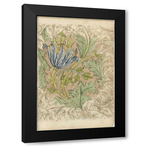 Floral Pattern Study III Black Modern Wood Framed Art Print with Double Matting by Harper, Ethan