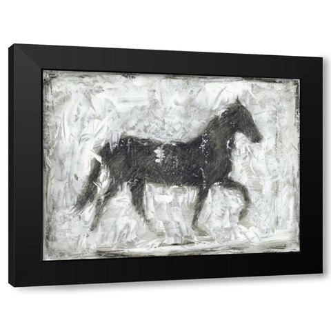 Equine Silhouette I Black Modern Wood Framed Art Print by Harper, Ethan