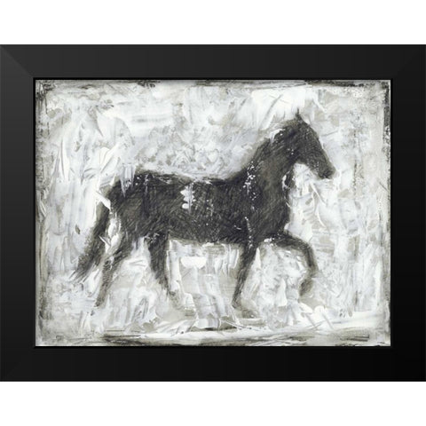 Equine Silhouette I Black Modern Wood Framed Art Print by Harper, Ethan