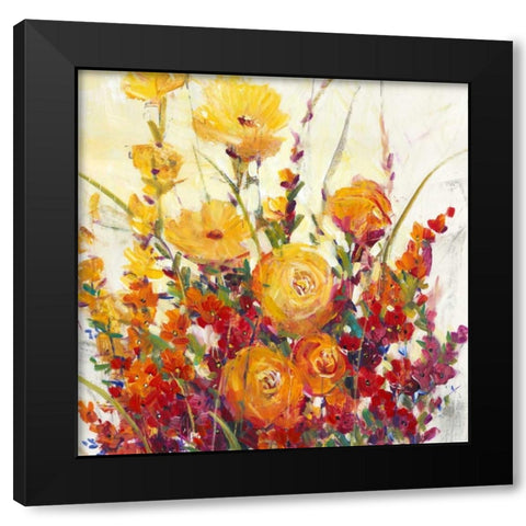 Mixed Bouquet I Black Modern Wood Framed Art Print by OToole, Tim