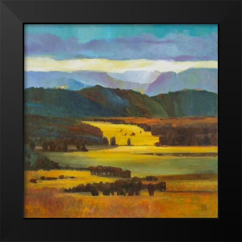 Mountain Light Black Modern Wood Framed Art Print by DAgostino, Judith