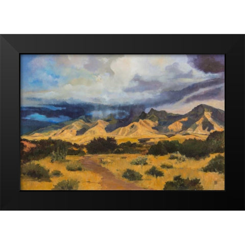 Desert Mountain Light Black Modern Wood Framed Art Print by DAgostino, Judith