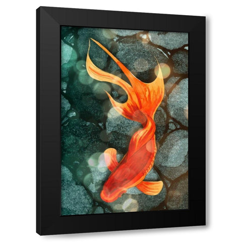 Fantail I Black Modern Wood Framed Art Print with Double Matting by Ludwig, Alicia