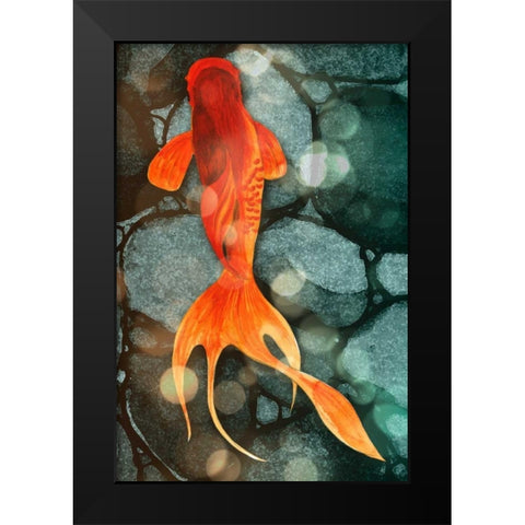 Fantail II Black Modern Wood Framed Art Print by Ludwig, Alicia