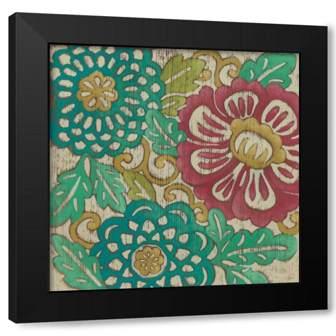 Summer Sakura I Black Modern Wood Framed Art Print with Double Matting by Zarris, Chariklia