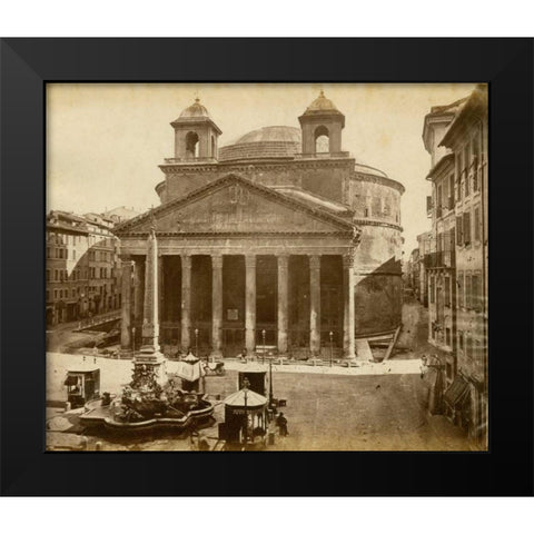The Pantheon Black Modern Wood Framed Art Print by Brogi, Giacomo