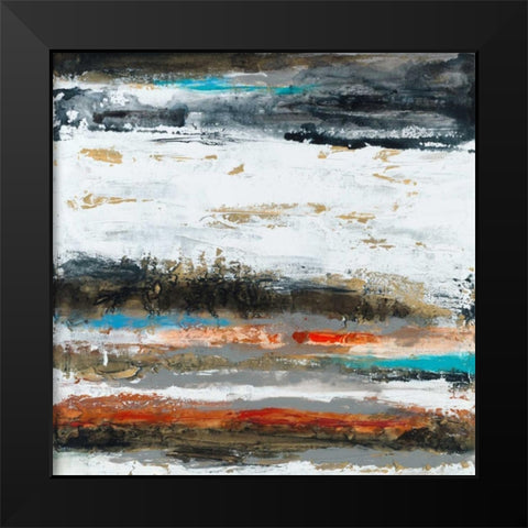 Evade Black Modern Wood Framed Art Print by Jasper, Sisa