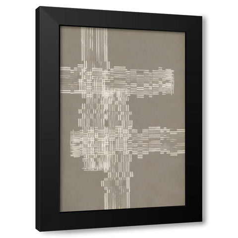 Stagger Start III Black Modern Wood Framed Art Print with Double Matting by Goldberger, Jennifer