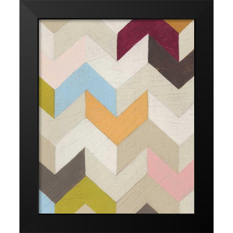 Confetti V Black Modern Wood Framed Art Print by Vess, June Erica