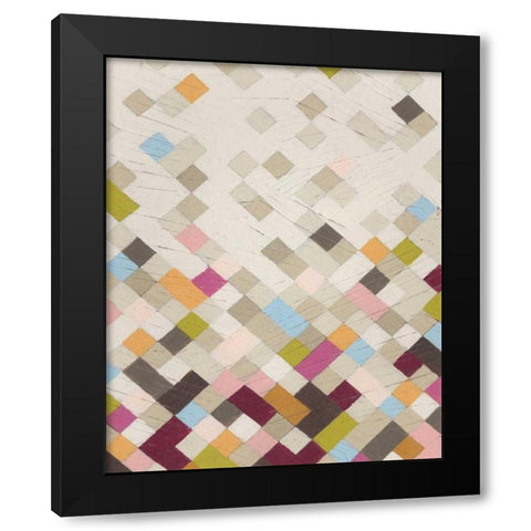 Confetti VII Black Modern Wood Framed Art Print by Vess, June Erica