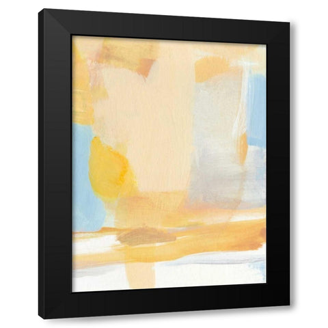 Golden Kiss Black Modern Wood Framed Art Print by Long, Christina