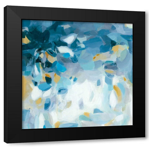 Summer Blues Black Modern Wood Framed Art Print by Long, Christina