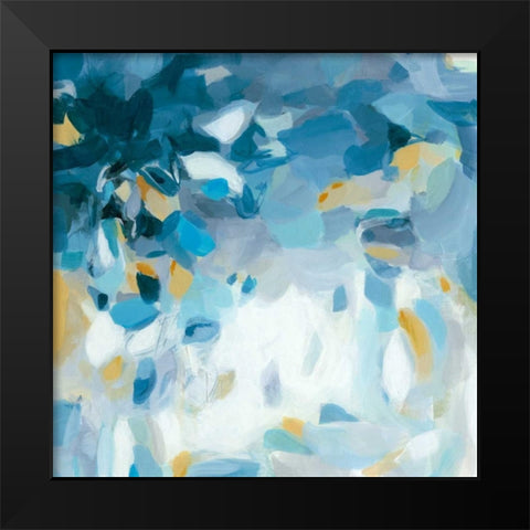 Summer Blues Black Modern Wood Framed Art Print by Long, Christina