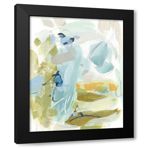 Dragonfly Wings Black Modern Wood Framed Art Print by Long, Christina