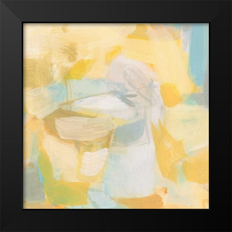 Golden Rose Black Modern Wood Framed Art Print by Long, Christina