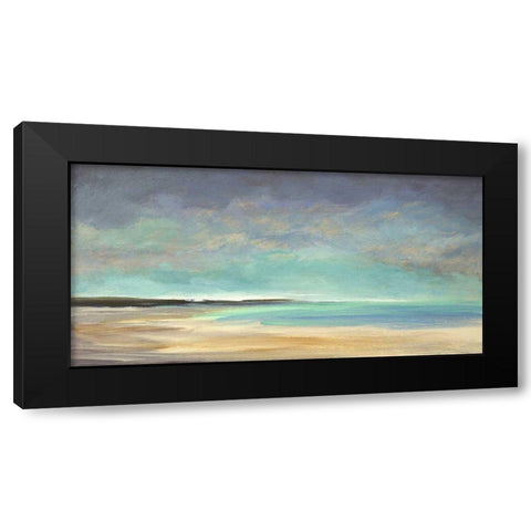 Shoreline IV Black Modern Wood Framed Art Print with Double Matting by Finch, Sheila