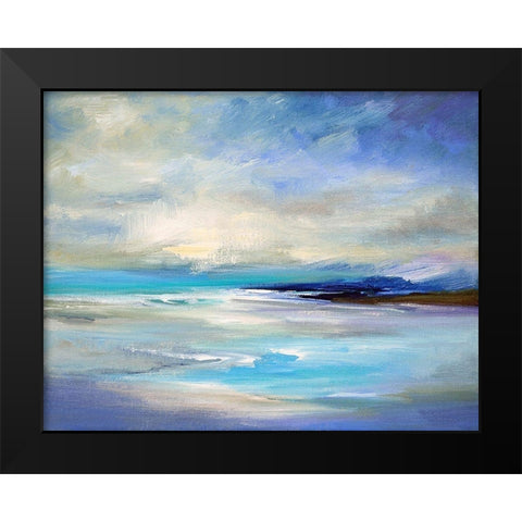 Tropical Bay Black Modern Wood Framed Art Print by Sheila Finch