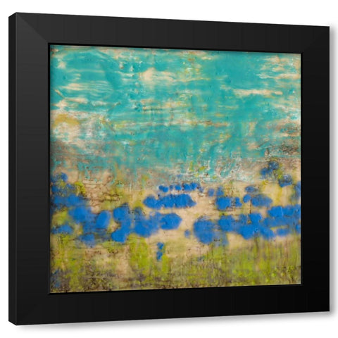 Cornflower Poppies I Black Modern Wood Framed Art Print with Double Matting by Goldberger, Jennifer