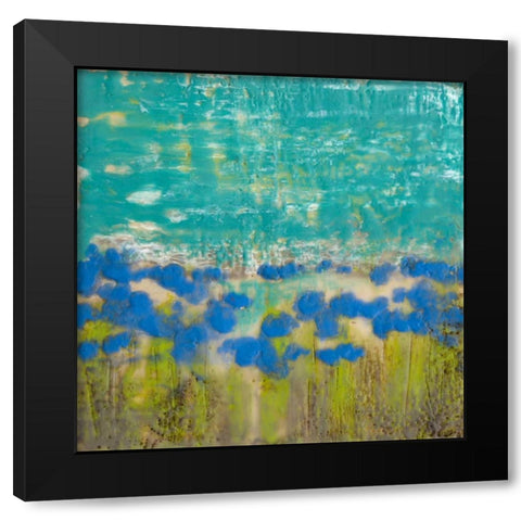 Cornflower Poppies II Black Modern Wood Framed Art Print with Double Matting by Goldberger, Jennifer