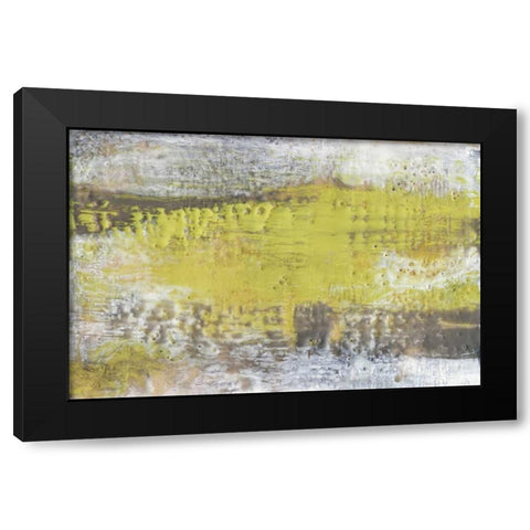 Yellow and Grey Serenity I Black Modern Wood Framed Art Print by Goldberger, Jennifer