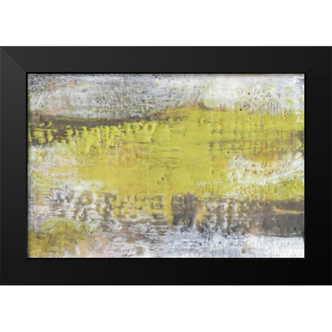 Yellow and Grey Serenity I Black Modern Wood Framed Art Print by Goldberger, Jennifer