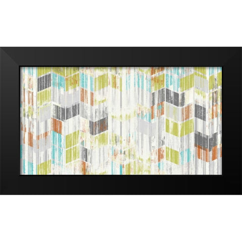 Brushed Chevron II Black Modern Wood Framed Art Print by Goldberger, Jennifer