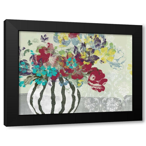 Spray of Flowers I Black Modern Wood Framed Art Print with Double Matting by Goldberger, Jennifer