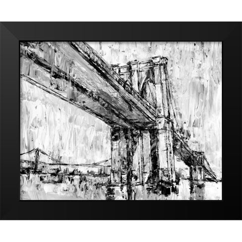 Iconic Suspension Bridge II Black Modern Wood Framed Art Print by Harper, Ethan