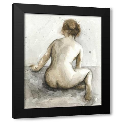 Figure in Watercolor I Black Modern Wood Framed Art Print with Double Matting by Meagher, Megan