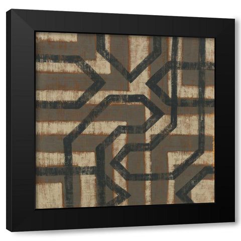 Directional I Black Modern Wood Framed Art Print with Double Matting by Zarris, Chariklia