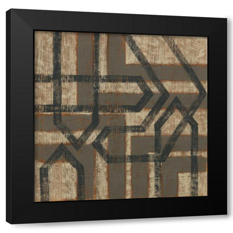 Directional II Black Modern Wood Framed Art Print with Double Matting by Zarris, Chariklia