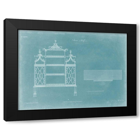 China Shelf Black Modern Wood Framed Art Print with Double Matting by Chippendale, Thomas