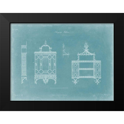Hanging Shelves I Black Modern Wood Framed Art Print by Chippendale, Thomas