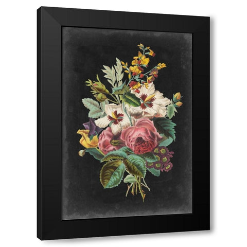 Rose Bouquet I Black Modern Wood Framed Art Print with Double Matting by Vision Studio