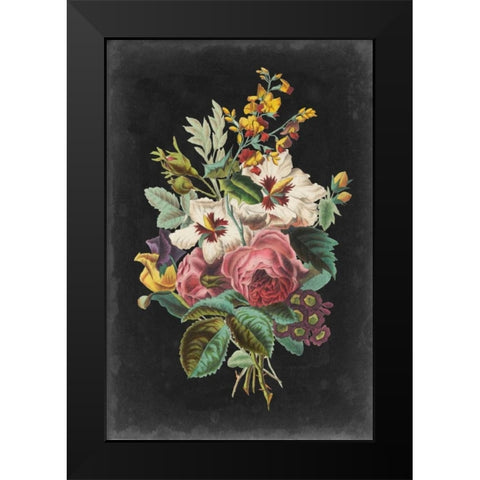 Rose Bouquet I Black Modern Wood Framed Art Print by Vision Studio