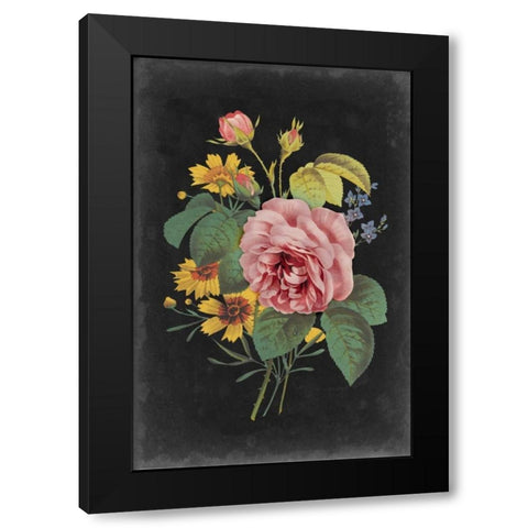 Rose Bouquet II Black Modern Wood Framed Art Print with Double Matting by Vision Studio