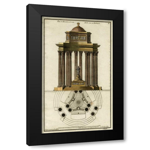 Deneufforge Architecture I Black Modern Wood Framed Art Print with Double Matting by Deneufforge