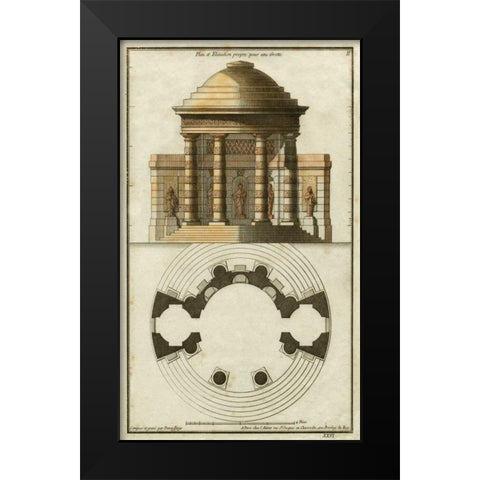 Deneufforge Architecture II Black Modern Wood Framed Art Print by Deneufforge