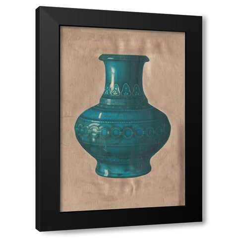 Chinese Earthenware I Black Modern Wood Framed Art Print with Double Matting by Vision Studio