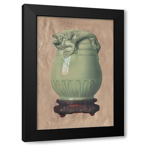 Chinese Earthenware VI Black Modern Wood Framed Art Print with Double Matting by Vision Studio