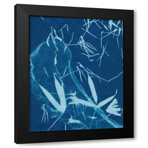 Cyanotype No.5 Black Modern Wood Framed Art Print by Stramel, Renee W.