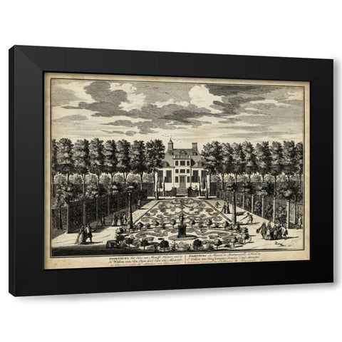Views of Amsterdam I Black Modern Wood Framed Art Print with Double Matting by Visher, Nicolaus