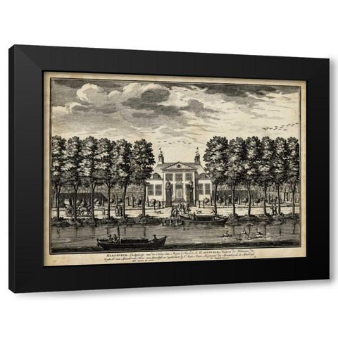 Views of Amsterdam II Black Modern Wood Framed Art Print by Visher, Nicolaus
