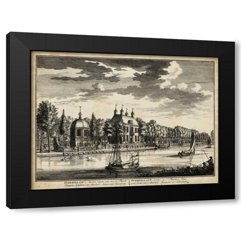 Views of Amsterdam VI Black Modern Wood Framed Art Print with Double Matting by Visher, Nicolaus