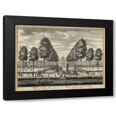 Views of Amsterdam VIII Black Modern Wood Framed Art Print with Double Matting by Visher, Nicolaus