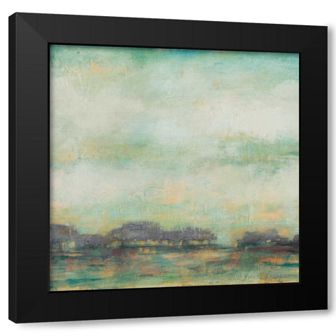 Treeline Sunrise I Black Modern Wood Framed Art Print with Double Matting by Goldberger, Jennifer