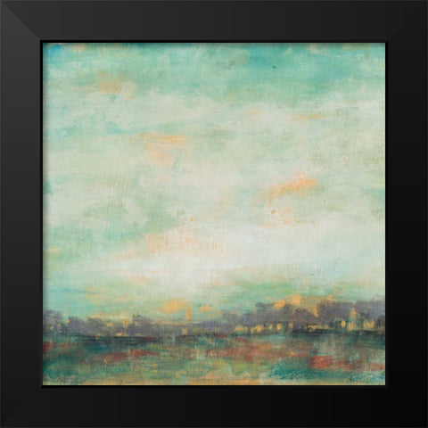 Treeline Sunrise II Black Modern Wood Framed Art Print by Goldberger, Jennifer