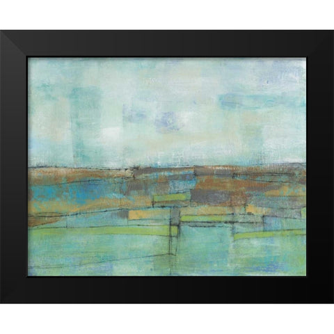 Tiered Farmland II Black Modern Wood Framed Art Print by Goldberger, Jennifer